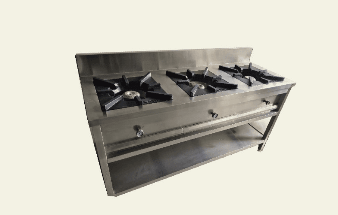 3 Burner Indian Cooking Range
