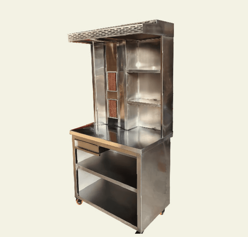 Shawarma Machine with side shelf